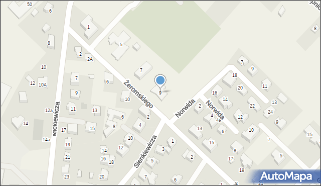 Chwaszczyno, Żeromskiego Stefana, 9, mapa Chwaszczyno