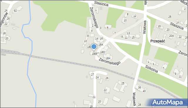 Ćmielów, Żeromskiego Stefana, 18G, mapa Ćmielów