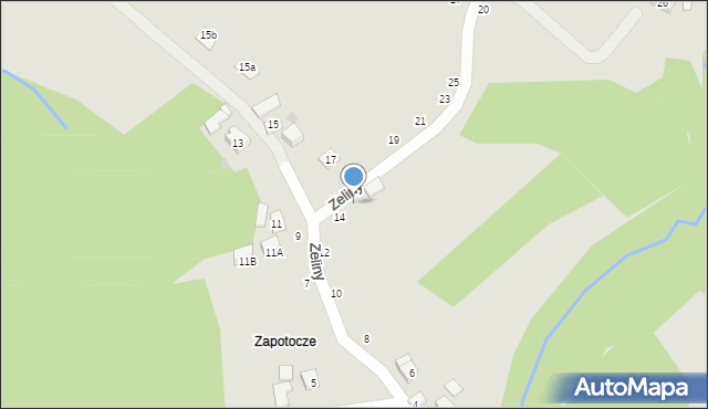 Czchów, Zeliny, 18, mapa Czchów