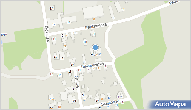 Częstochowa, Zelwerowicza Aleksandra, 2A, mapa Częstochowy