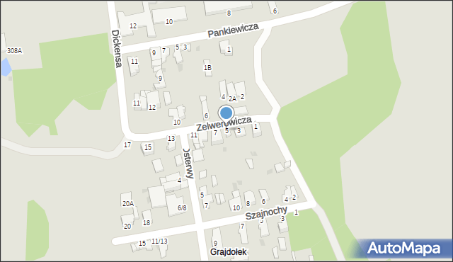 Częstochowa, Zelwerowicza Aleksandra, 5, mapa Częstochowy