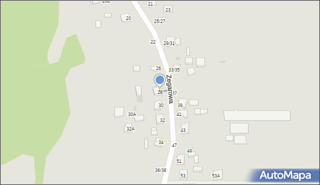 Częstochowa, Zegarowa, 28, mapa Częstochowy