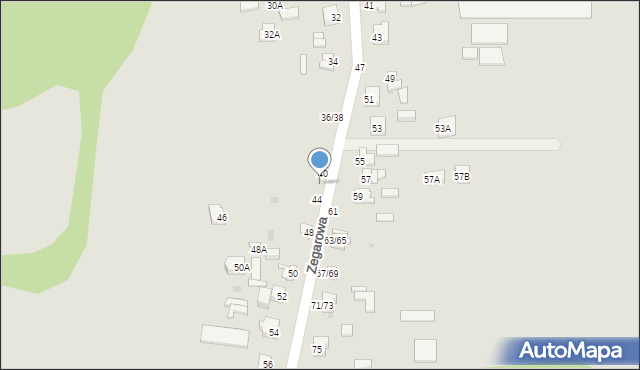 Częstochowa, Zegarowa, 42, mapa Częstochowy