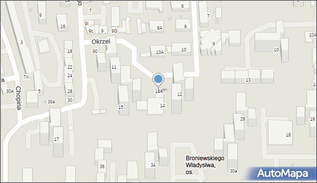 Dąbrowa Górnicza, Żeromskiego Stefana, 14A, mapa Dąbrowa Górnicza