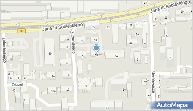 Dąbrowa Górnicza, Żeromskiego Stefana, 5A, mapa Dąbrowa Górnicza