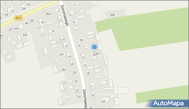 Dąbrówka-Ług, Żeromskiego Stefana, 11A, mapa Dąbrówka-Ług