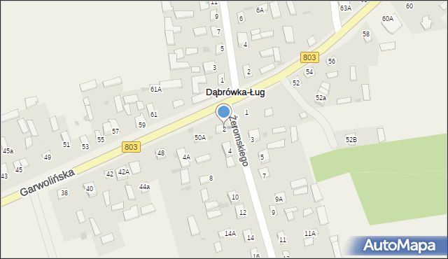 Dąbrówka-Ług, Żeromskiego Stefana, 2, mapa Dąbrówka-Ług