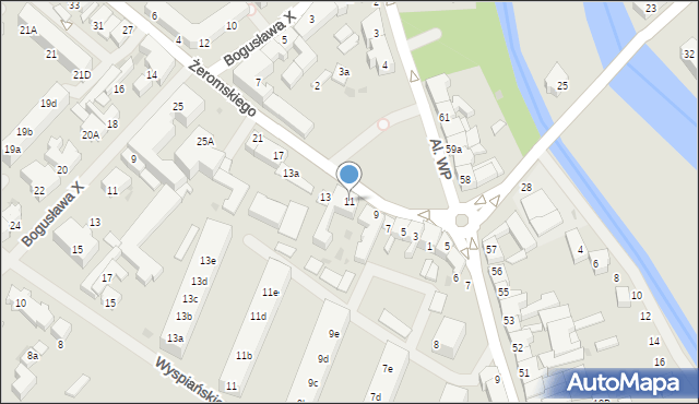 Darłowo, Żeromskiego Stefana, 11, mapa Darłowo