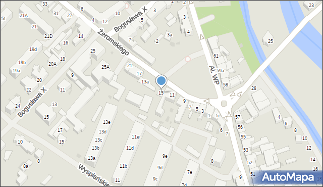 Darłowo, Żeromskiego Stefana, 13, mapa Darłowo