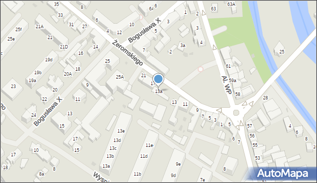 Darłowo, Żeromskiego Stefana, 13a, mapa Darłowo