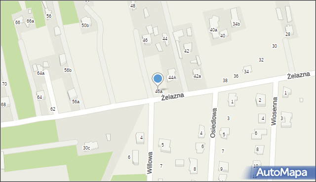 Długa Szlachecka, Żelazna, 46a, mapa Długa Szlachecka