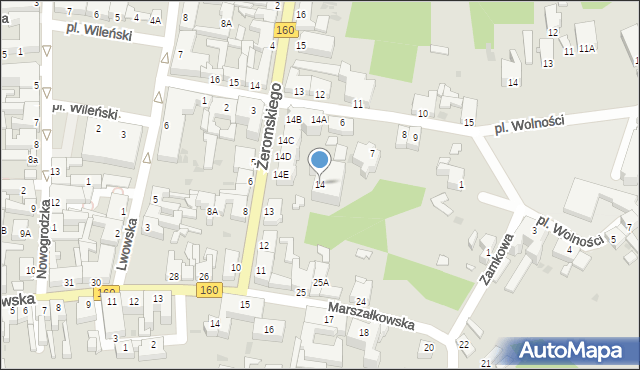 Drezdenko, Żeromskiego Stefana, 14, mapa Drezdenko