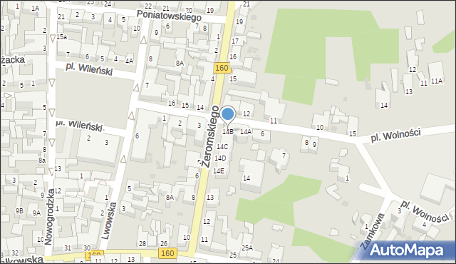 Drezdenko, Żeromskiego Stefana, 14B, mapa Drezdenko