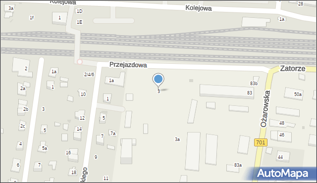 Duchnice, Żeromskiego Stefana, 3, mapa Duchnice