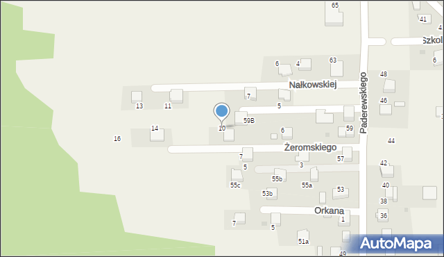 Dulowa, Żeromskiego Stefana, 10, mapa Dulowa