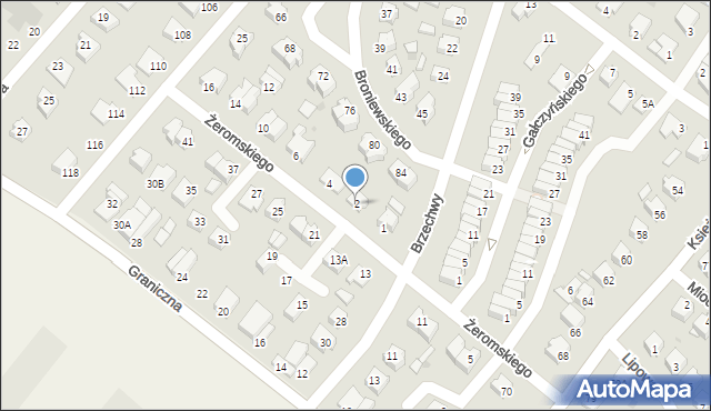 Działdowo, Żeromskiego Stefana, 2, mapa Działdowo