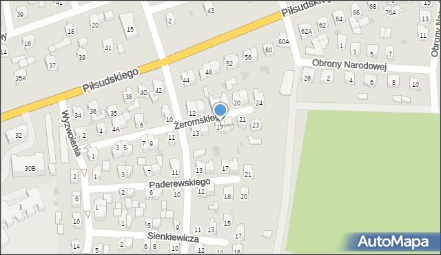 Działoszyn, Żeromskiego Stefana, 17, mapa Działoszyn
