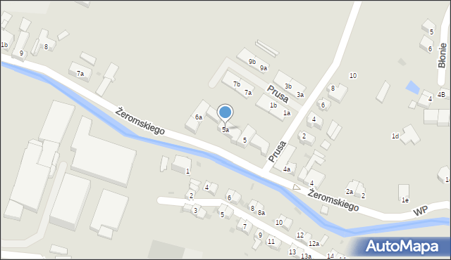 Dzierżoniów, Żeromskiego Stefana, 5a, mapa Dzierżoniów