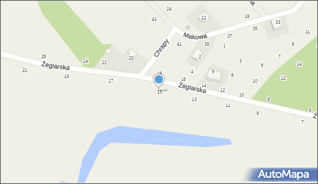 Dzikowo, Żeglarska, 15, mapa Dzikowo