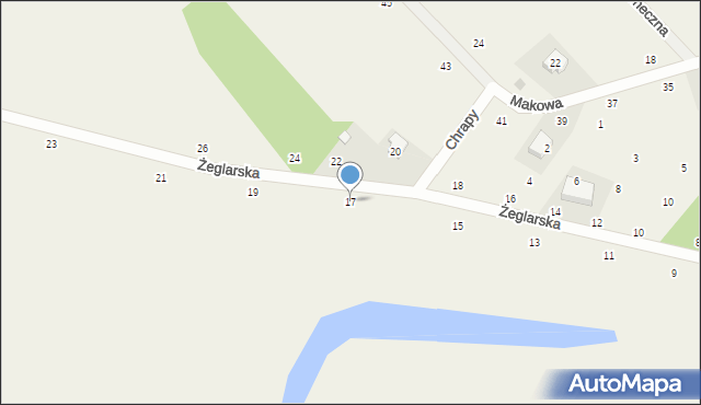 Dzikowo, Żeglarska, 17, mapa Dzikowo