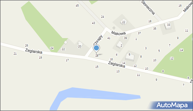 Dzikowo, Żeglarska, 18, mapa Dzikowo