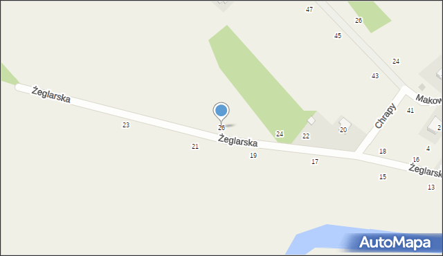 Dzikowo, Żeglarska, 26, mapa Dzikowo