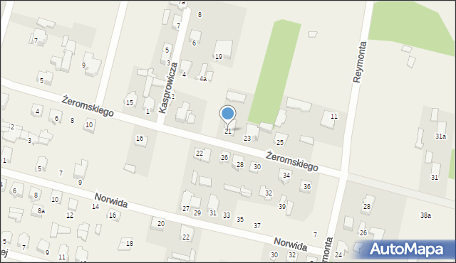 Gąsówka Stara, Żeromskiego Stefana, 21, mapa Gąsówka Stara