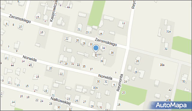 Gąsówka Stara, Żeromskiego Stefana, 32, mapa Gąsówka Stara
