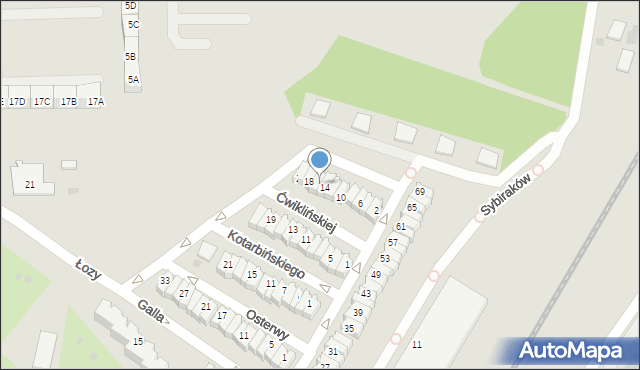 Gdańsk, Zelwerowicza Aleksandra, 16, mapa Gdańska