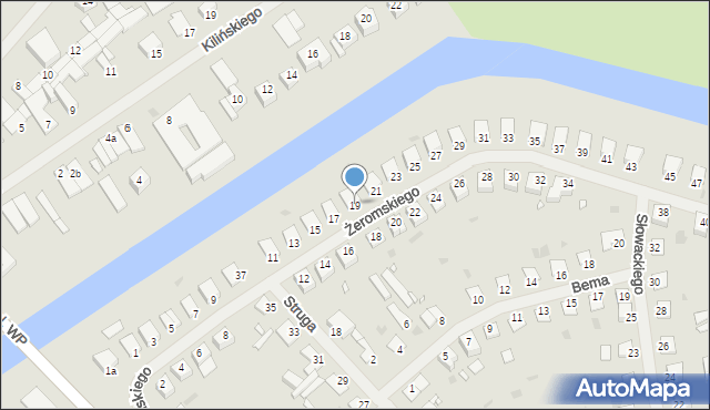 Giżycko, Żeromskiego Stefana, 19, mapa Giżycko