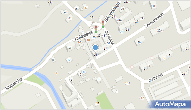 Gliwice, Żeromskiego Stefana, 13, mapa Gliwic