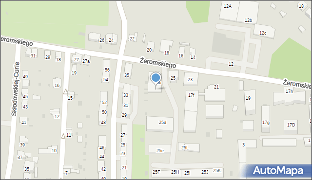 Głubczyce, Żeromskiego Stefana, 25c, mapa Głubczyce