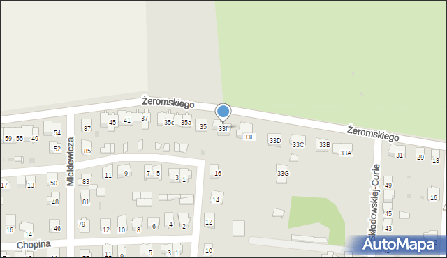 Głubczyce, Żeromskiego Stefana, 33f, mapa Głubczyce
