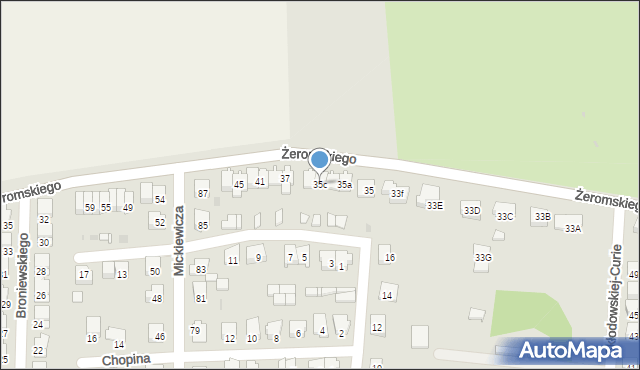 Głubczyce, Żeromskiego Stefana, 35c, mapa Głubczyce