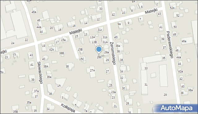 Gniezno, Żeromskiego Stefana, 29b, mapa Gniezna