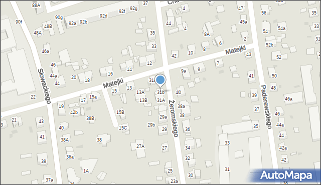 Gniezno, Żeromskiego Stefana, 31b, mapa Gniezna