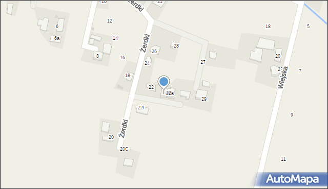 Górki Wielkie, Żerdki Franciszka, 22b, mapa Górki Wielkie