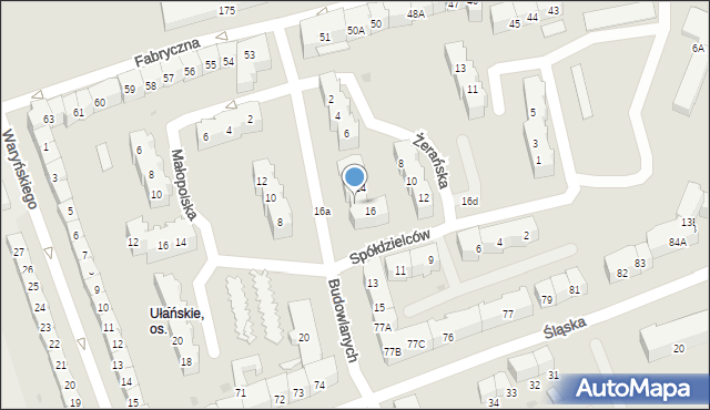 Gorzów Wielkopolski, Żerańska, 16b, mapa Gorzów Wielkopolski