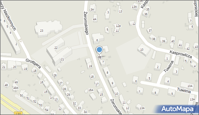 Gorzów Wielkopolski, Żeromskiego Stefana, 6B, mapa Gorzów Wielkopolski