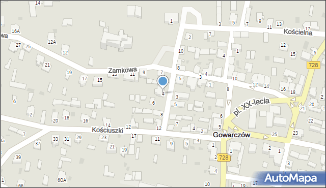 Gowarczów, Żeromskiego Stefana, 4, mapa Gowarczów