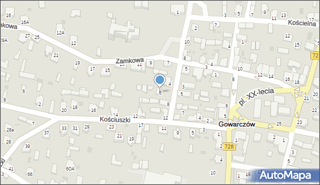 Gowarczów, Żeromskiego Stefana, 6, mapa Gowarczów