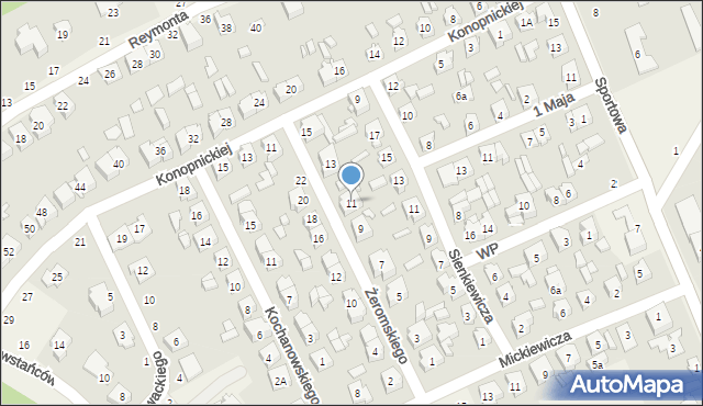 Herby, Żeromskiego Stefana, 11, mapa Herby