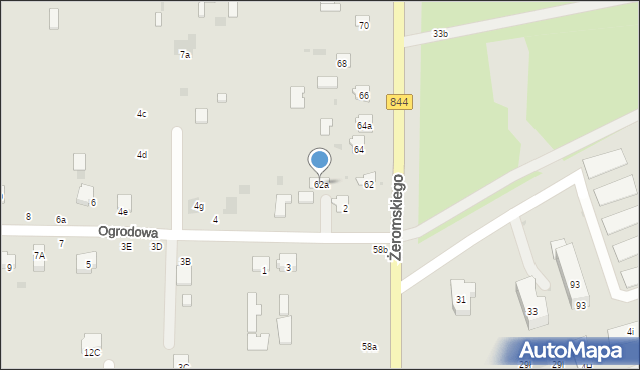 Hrubieszów, Żeromskiego Stefana, 62a, mapa Hrubieszów