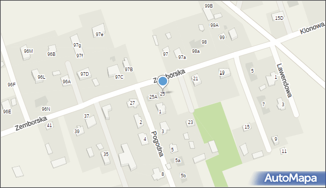 Jakubowice Konińskie-Kolonia, Zemborska, 25, mapa Jakubowice Konińskie-Kolonia