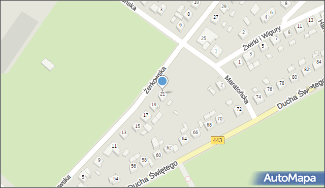 Jarocin, Żerkowska, 21, mapa Jarocin