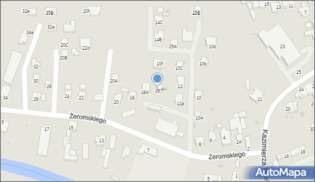 Jasło, Żeromskiego Stefana, 16, mapa Jasła