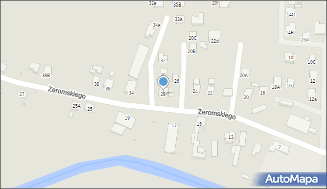 Jasło, Żeromskiego Stefana, 28, mapa Jasła