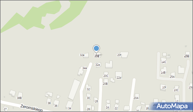 Jasło, Żeromskiego Stefana, 35B, mapa Jasła
