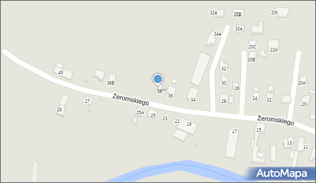 Jasło, Żeromskiego Stefana, 38A, mapa Jasła