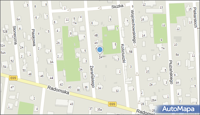 Jedlnia-Letnisko, Żerańskiego, 2A, mapa Jedlnia-Letnisko